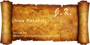Jova Katalin névjegykártya