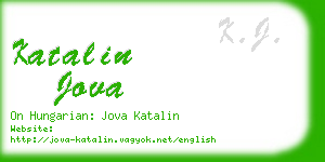 katalin jova business card